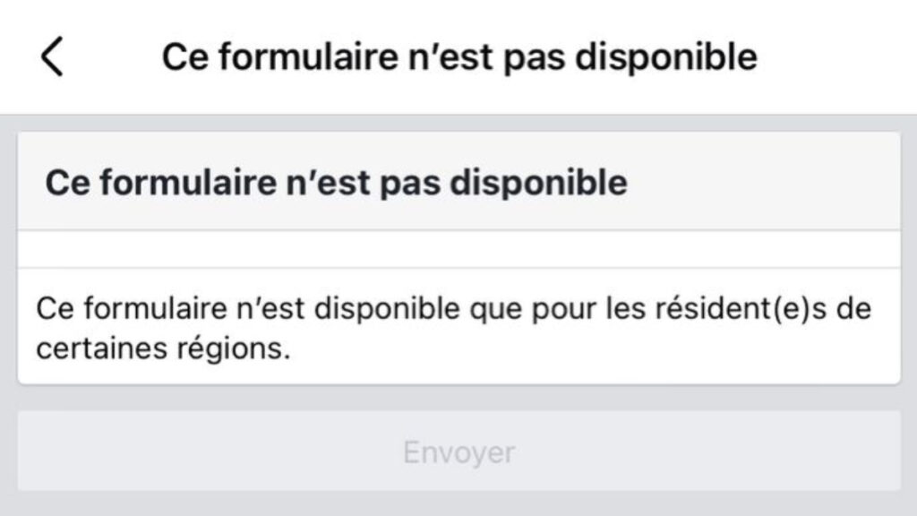 Indisponible en Afrique et hors UE