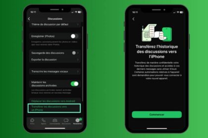 transférer vos discussions WhatsApp