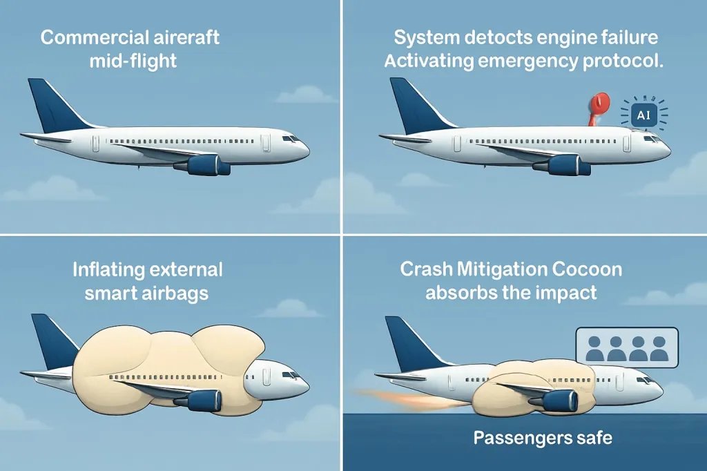 Rebirth : le projet d’airbags pilotés par IA pour survivre aux crashs d'avion